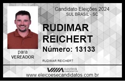 Candidato RUDIMAR REICHERT 2024 - SUL BRASIL - Eleições