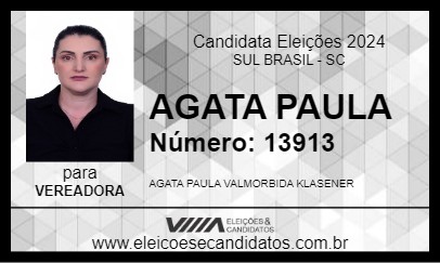 Candidato AGATA PAULA 2024 - SUL BRASIL - Eleições