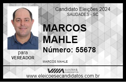 Candidato MARCOS MAHLE 2024 - SAUDADES - Eleições