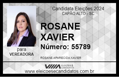 Candidato ROSANE XAVIER 2024 - CAPÃO ALTO - Eleições