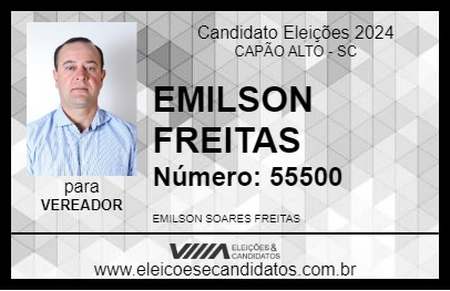 Candidato EMILSON FREITAS 2024 - CAPÃO ALTO - Eleições