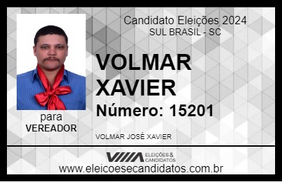 Candidato VOLMAR XAVIER 2024 - SUL BRASIL - Eleições