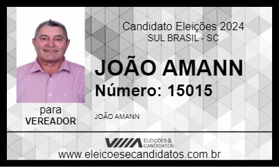 Candidato JOÃO AMANN 2024 - SUL BRASIL - Eleições