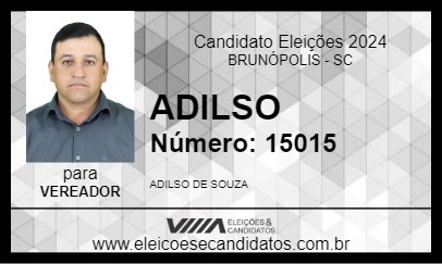 Candidato ADILSO 2024 - BRUNÓPOLIS - Eleições