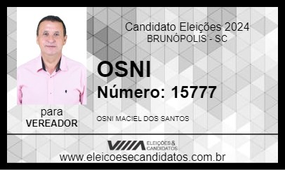 Candidato OSNI 2024 - BRUNÓPOLIS - Eleições