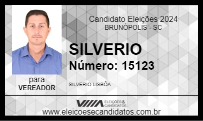 Candidato SILVERIO 2024 - BRUNÓPOLIS - Eleições