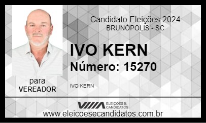 Candidato IVO KERN 2024 - BRUNÓPOLIS - Eleições