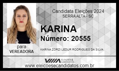 Candidato KARINA 2024 - SERRA ALTA - Eleições