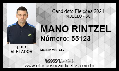 Candidato MANO RINTZEL 2024 - MODELO - Eleições