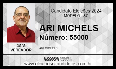 Candidato ARI MICHELS 2024 - MODELO - Eleições