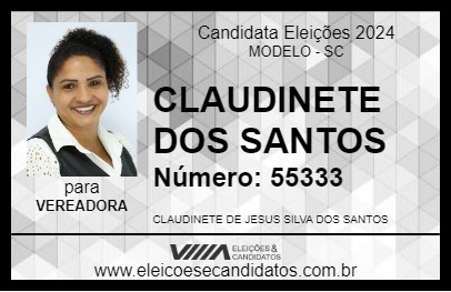 Candidato CLAUDINETE DOS SANTOS 2024 - MODELO - Eleições