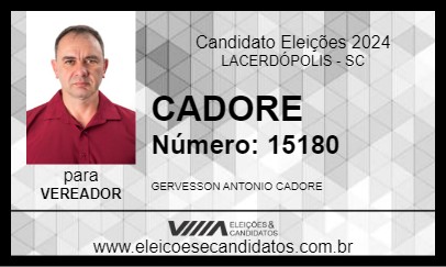 Candidato CADORE 2024 - LACERDÓPOLIS - Eleições