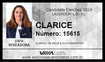 Candidato CLARICE 2024 - LACERDÓPOLIS - Eleições