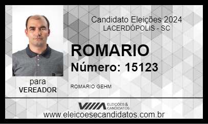 Candidato ROMARIO 2024 - LACERDÓPOLIS - Eleições