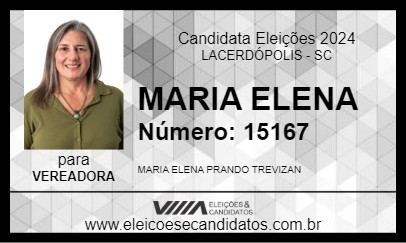 Candidato MARIA ELENA 2024 - LACERDÓPOLIS - Eleições