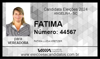 Candidato FATIMA 2024 - ANGELINA - Eleições