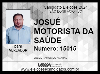 Candidato JOSUÉ MOTORISTA 2024 - SÃO BONIFÁCIO - Eleições