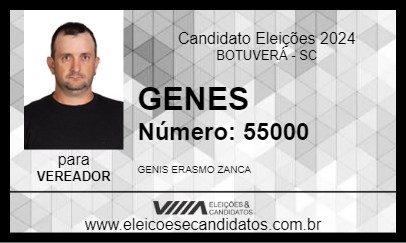 Candidato GENIS 2024 - BOTUVERÁ - Eleições