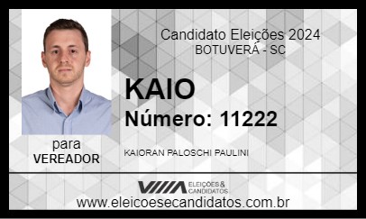 Candidato KAIO 2024 - BOTUVERÁ - Eleições