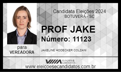 Candidato PROF JAKE 2024 - BOTUVERÁ - Eleições