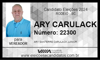 Candidato ARY CARULACK 2024 - RODEIO - Eleições