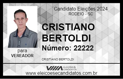 Candidato CRISTIANO BERTOLDI 2024 - RODEIO - Eleições