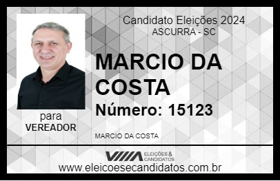 Candidato MARCIO DA COSTA 2024 - ASCURRA - Eleições