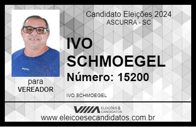 Candidato IVO SCHMOEGEL 2024 - ASCURRA - Eleições