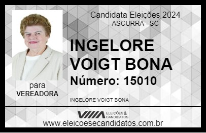 Candidato INGELORE VOIGT BONA 2024 - ASCURRA - Eleições