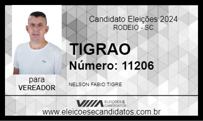 Candidato TIGRAO 2024 - RODEIO - Eleições