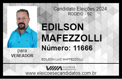 Candidato EDILSON MAFEZZOLLI 2024 - RODEIO - Eleições