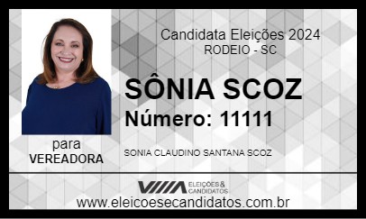 Candidato SÔNIA SCOZ 2024 - RODEIO - Eleições