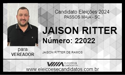 Candidato JAISON RITTER 2024 - PASSOS MAIA - Eleições