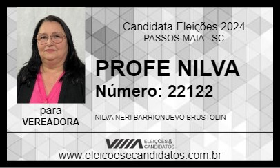 Candidato PROFE NILVA 2024 - PASSOS MAIA - Eleições