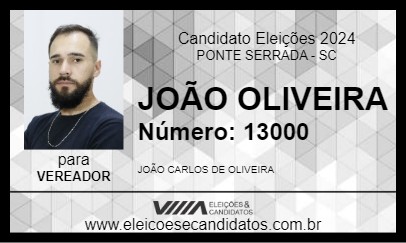 Candidato JOÃO OLIVEIRA 2024 - PONTE SERRADA - Eleições