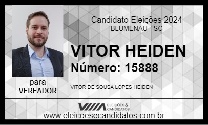 Candidato VITOR HEIDEN 2024 - BLUMENAU - Eleições