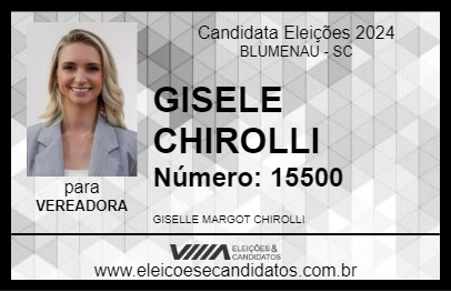 Candidato GISELE CHIROLLI 2024 - BLUMENAU - Eleições