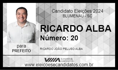 Candidato RICARDO ALBA 2024 - BLUMENAU - Eleições