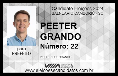 Candidato PEETER GRANDO 2024 - BALNEÁRIO CAMBORIÚ - Eleições