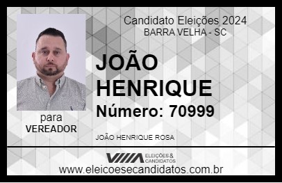 Candidato JOÃO HENRIQUE 2024 - BARRA VELHA - Eleições