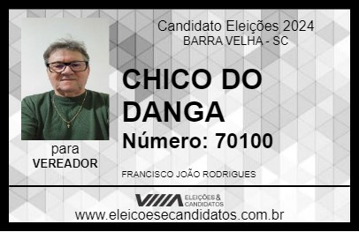 Candidato CHICO DO DANGA 2024 - BARRA VELHA - Eleições