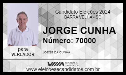 Candidato JORGE CUNHA 2024 - BARRA VELHA - Eleições