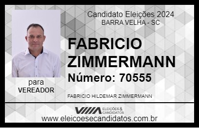 Candidato FABRICIO ZIMMERMANN 2024 - BARRA VELHA - Eleições