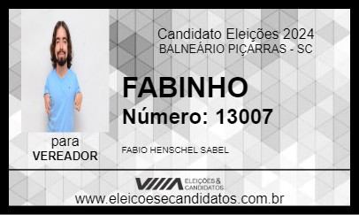 Candidato FABINHO 2024 - BALNEÁRIO PIÇARRAS - Eleições