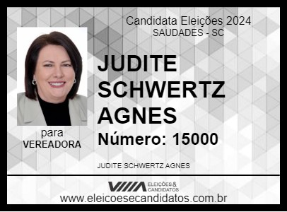 Candidato JUDITE SCHWERTZ AGNES 2024 - SAUDADES - Eleições