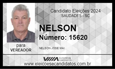 Candidato NELSON 2024 - SAUDADES - Eleições