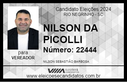 Candidato NILSON DA PICOLLI 2024 - RIO NEGRINHO - Eleições