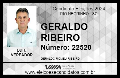 Candidato GERALDO RIBEIRO 2024 - RIO NEGRINHO - Eleições