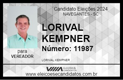 Candidato LORIVAL KEMPNER 2024 - NAVEGANTES - Eleições