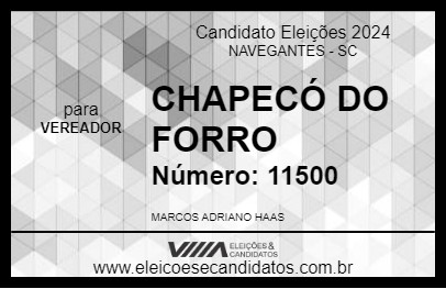 Candidato CHAPECÓ DO FORRO 2024 - NAVEGANTES - Eleições